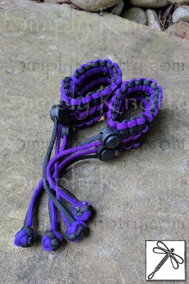 Wide Paracuffs in Acid Purple and Midnight Blue